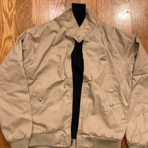 Vintage Lacoste reversible!!!!!tan and dark blue, small size for men